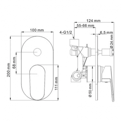 Душевая система Wasserkraft (A13028) хром 11