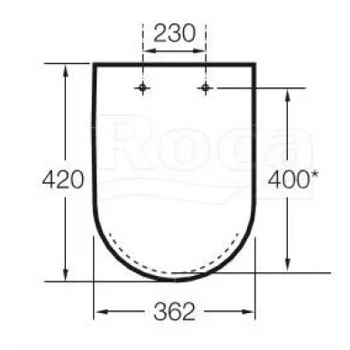 Чаша подвесного унитаза Roca Meridian N (346248000) compact, с микролифтом 6