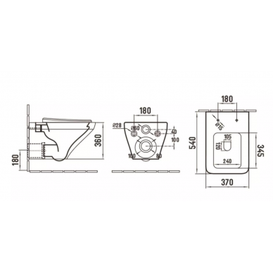 Инсталляция Welt Wasser AMBERG 350 ST + HOFBACH 041 GL-WT + AMBERG RD-CR в комплекте с унитазом, безободковый, с сидением микролифт 5