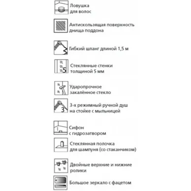 Душевая кабина Esbano C (ES-90CK), 90x90x210 см 5