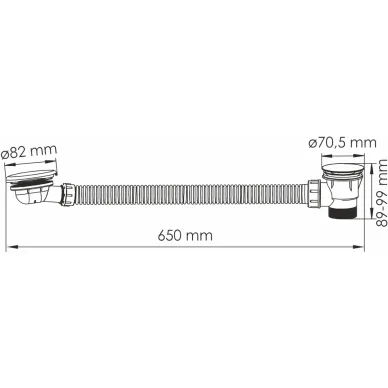 Слив-перелив для ванны Wasserkraft Asphe 7700 (A333) click-clack, розовое золото 1