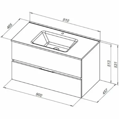 Тумба для ванной Aquanet Алвита New 334187 90 см, дуб веллингтон табак 7