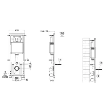 Инсталляция Welt Wasser MARBERG 410 + MERZBACH 043 MT-GR + MAR 410 SE MT-BL в комплекте с унитазом, безободковый, с сидением микролифт 5