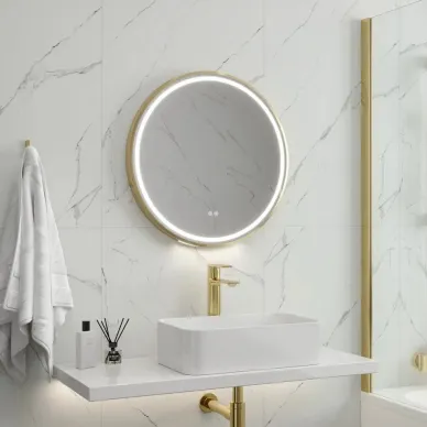 Зеркало Teymi Lina Supernova Gold T20121 60 см, с Led подсветкой и подогревом 7