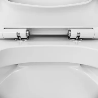 Унитаз напольный AM.PM Gem C908601SC безободковый с сиденьем микролифт, белый 6