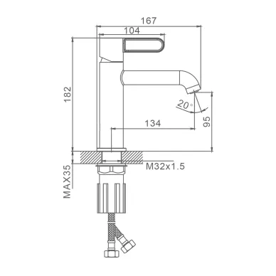 Смеситель для раковины Splenka S03 S03.10 хром 1