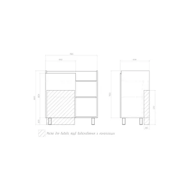 Тумба для ванной VIGO Milos 318 белый 5
