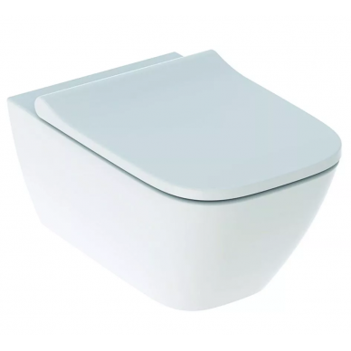 Чаша подвесного унитаза Geberit Smyle Square Rimfree (500.683.01.1) микролифт 0