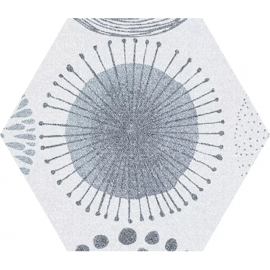 TEX GREY PATTERN HEXAGON NAT 25X29 0