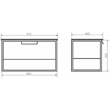 Тумба для ванной Comforty Бонн 90 (91x50x46.5 см), дуб темный, черная раковина 9