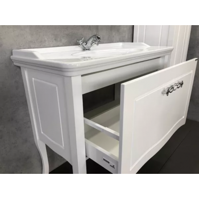 Тумба для ванной Comforty Павия-100 (100x89x50 см), белый глянец 5