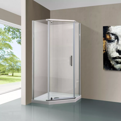 Душевой уголок Vincea Stresa (VSP-1S900CL) 90x90х195 см, профиль хром/стекло прозрачное 7
