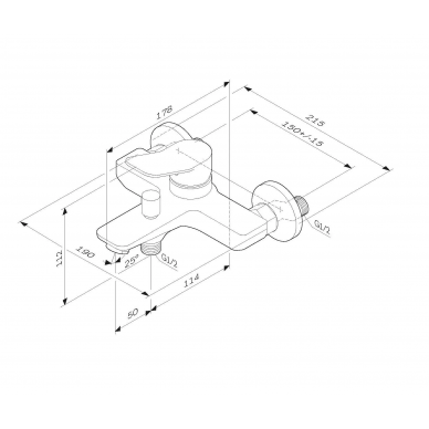 Смеситель для ванны AM.PM	X-Joy	(F85A10033) 6