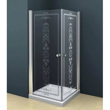 Боковая стенка Cezares Royal Palace (ROYAL PALACE-A-100-FIX-CP-Cr) 100x195 см, прозрачное с матовым принтом 1