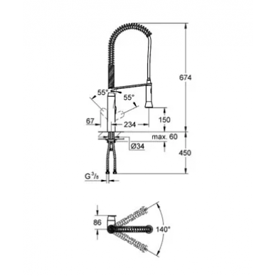 Смеситель для кухни Grohe K7 (32950DC0) 1