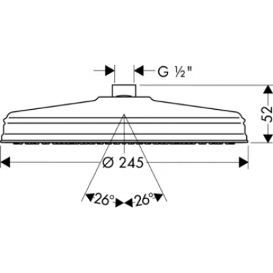 Верхний душ Hansgrohe Axor Carlton (28474000) 1