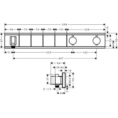 Термостат для душа Hansgrohe RainSelect (15357600) хром/черный 1