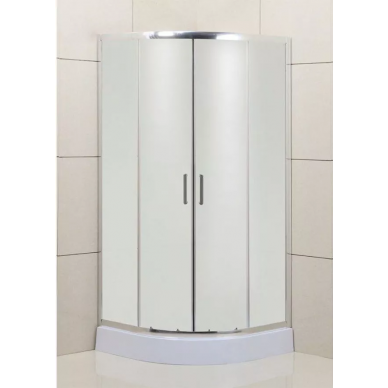 Душевой уголок BelBagno Uno (UNO-195-R-2-100-P-Cr) 100х100x195 см, стекло матовое/профиль хром 6