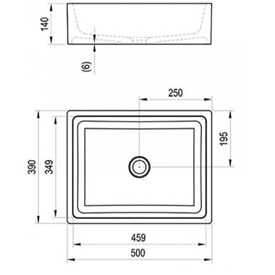 Раковина накладная Ravak Formy 01 50 D (XJL01250000) 10