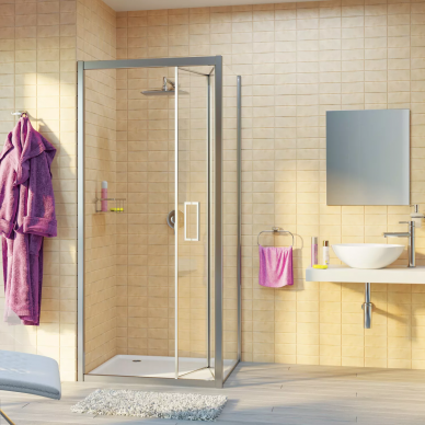 Душевой уголок Wasserkraft Weser 78F (78F22) (100х90) 1
