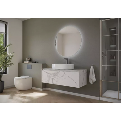 Тумба для ванной Sancos Stone (ST120SV) (119.9см) керамогранит Statuario White 5