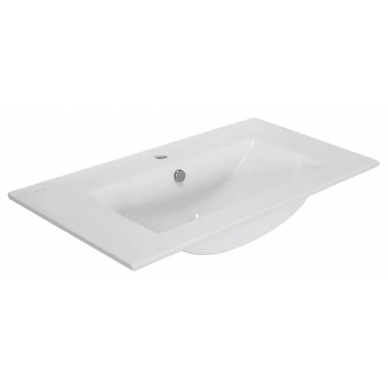 Тумба для ванной Comforty Мерано 90 (91x47x46.5 см), белый/дуб дымчатый 6
