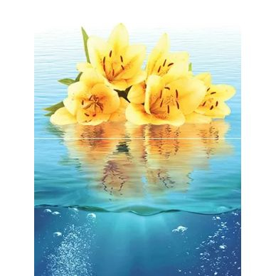 P2-2 Ocean flowers P2-2D240 Панно из 2-х плиток 30х40 0
