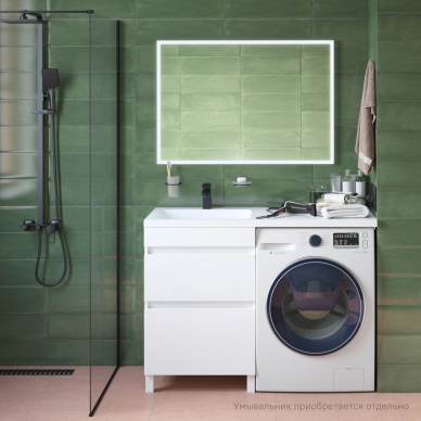 Тумба для ванной Iddis Optima Home (OPH120Bi95) 120 см, с ящиками, белая 5