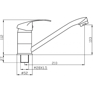 Смеситель для кухни Agger Glad (A1500000), хром 6