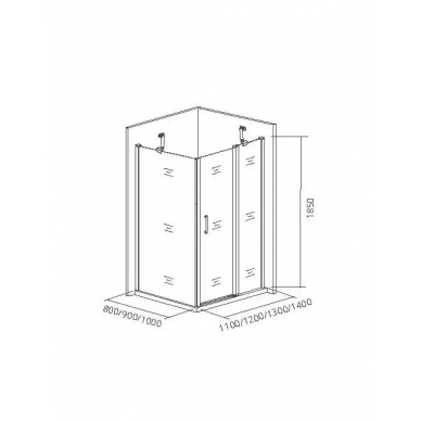 Боковая стенка Good Door Mokka SP-90-C-WE (90 см) профиль белый/ стекло прозрачное 1