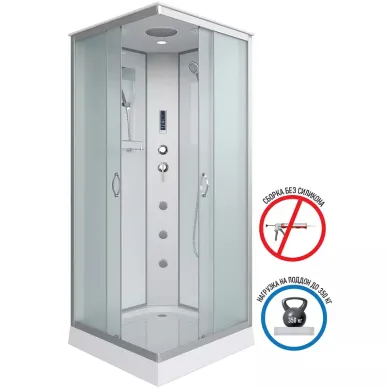 Душевая кабина Niagara Classic NG-1101-14F (900х900х2150) с полкой 9