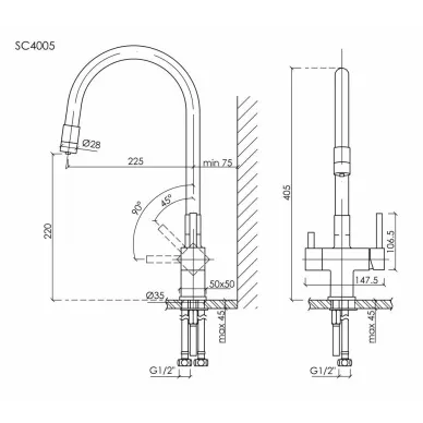 Смеситель для кухни Sancos Arno (SC4005CH) с функцией подключения фильтра, хром 7