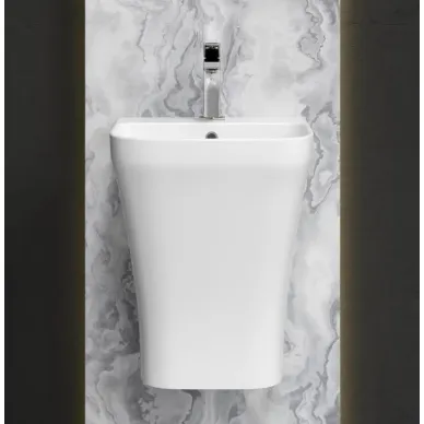 Раковина Ceramicanova Dion (CN6067) (36.5см) моноблок, белая глянцевая 5