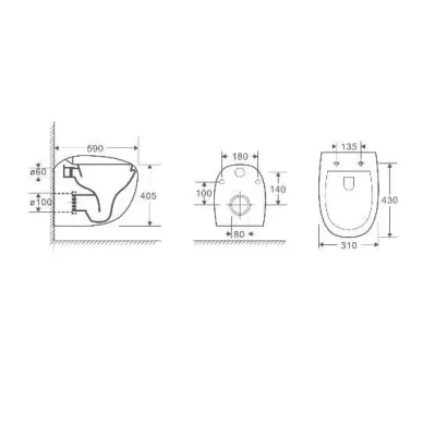 Инсталляция Welt Wasser Bamberg 545 + JECKENBACH 004 GL-WT + Bamberg BL в комплекте с унитазом, безободковый, с сидением микролифт 5
