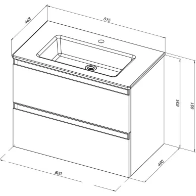 Тумба с раковиной Allen Brau Eclipse 81 1.E1002.PWM 2.0 папирус матовый 8
