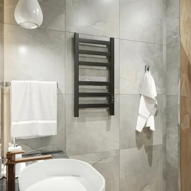 Полотенцесушитель электрический Teymi Modern П6 (40х80) чёрный матовый 10