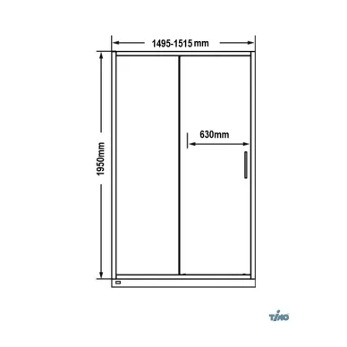 Душевая дверь Timo TD-120/03GR-6 T05  (195*150) стекло графит 5
