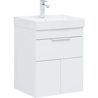 Тумба для ванной Aquanet Ирис New 310147 50 см, белая глянцевая 1