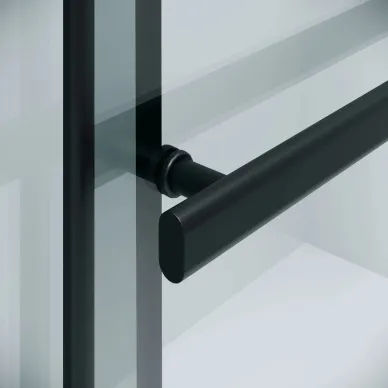 Душевая перегородка Niagara Nova NG-671-12BLACK 120х200 стекло прозрачное/профиль чёрный, раздвижная 7