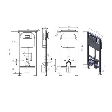 Инсталляция D&K DS1431632 унитаз и клавиша смыва 5
