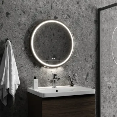 Зеркало Teymi Lina Supernova Black T20122 60 см, с Led подсветкой и подогревом 6