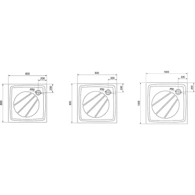 Душевой поддон Ravak Perseus Pro XA034401010WM 80x80 см, белый матовый 1