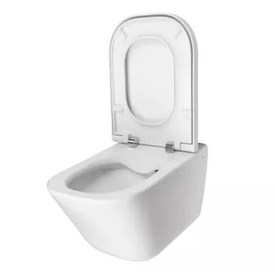 Унитаз подвесной Roca Gap Clean Rim (34647L000) безободковый, с микролифтом 7