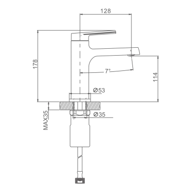 Смеситель для раковины Splenka S50 S50.10.03 золото 9