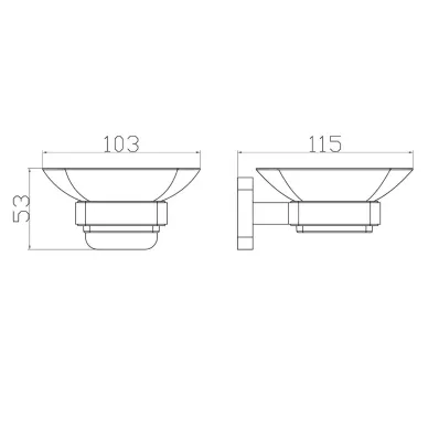 Мыльница Wonzon & Woghand Still WW-6622 хром 1