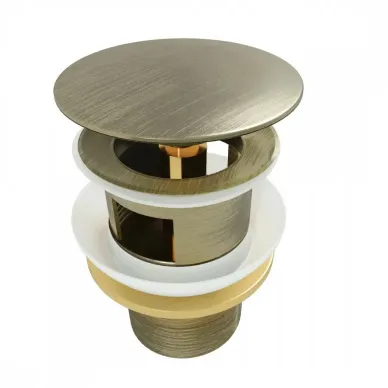 Сливной набор для раковины Teymi Solli T140204 с переливом, click-clack, бронза матовая 7