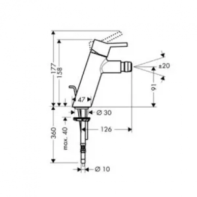 Смеситель для биде Hansgrohe Talis S2 (32240000) 1