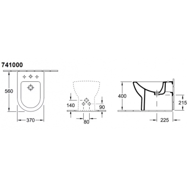 Биде напольное Villeroy & Boch Subway (741000R1) 1