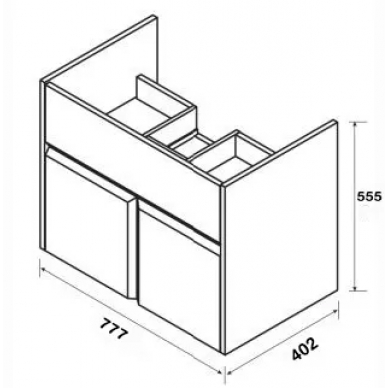 Тумба для ванной Roca Up (ZRU9303012) (80 см) белый глянец 7