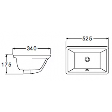 Раковина встраиваемая BelBagno (BB1009) (52.5 см) 1